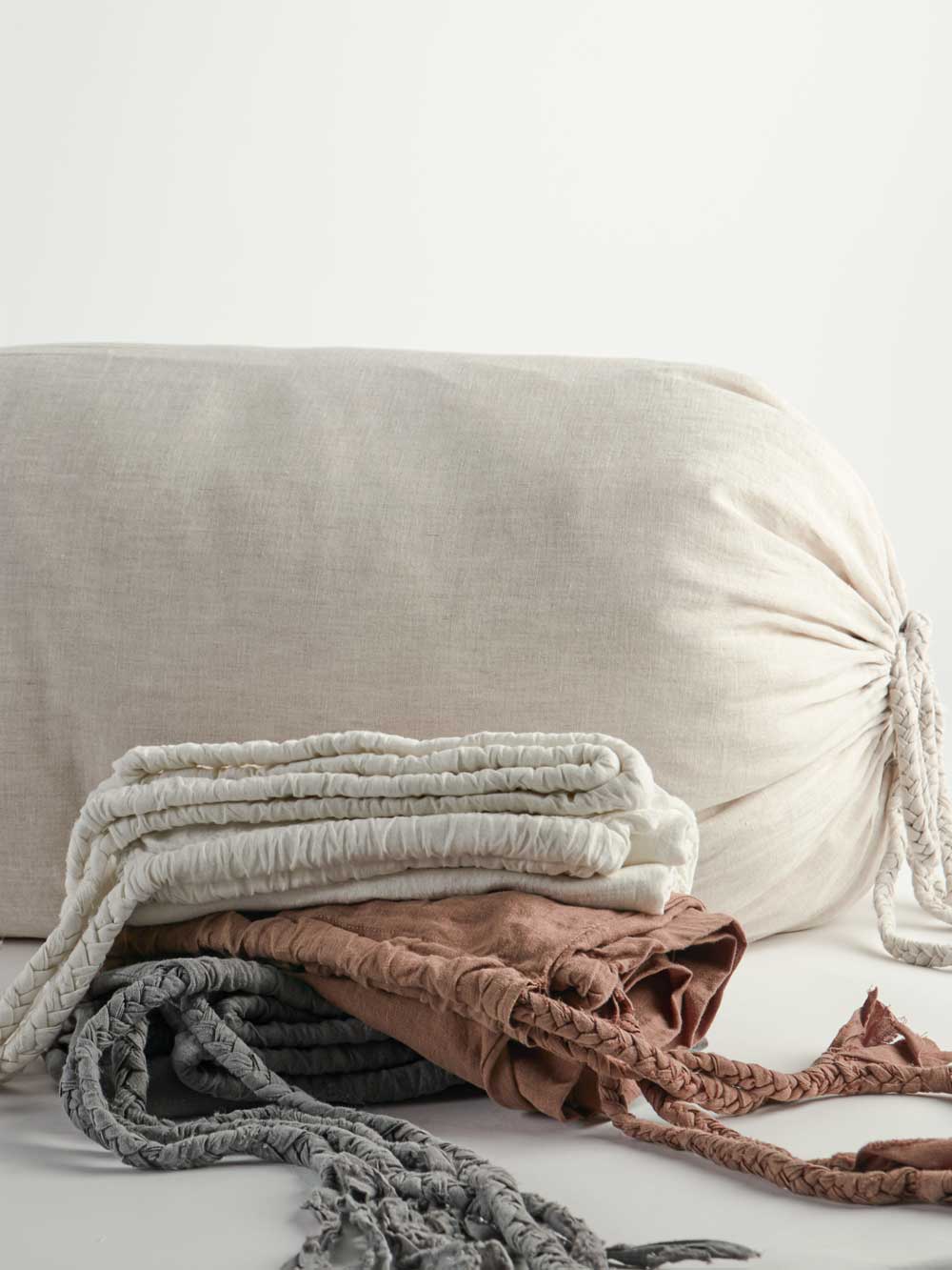 Vintage Linen Bolster with Insert Clearance 70%