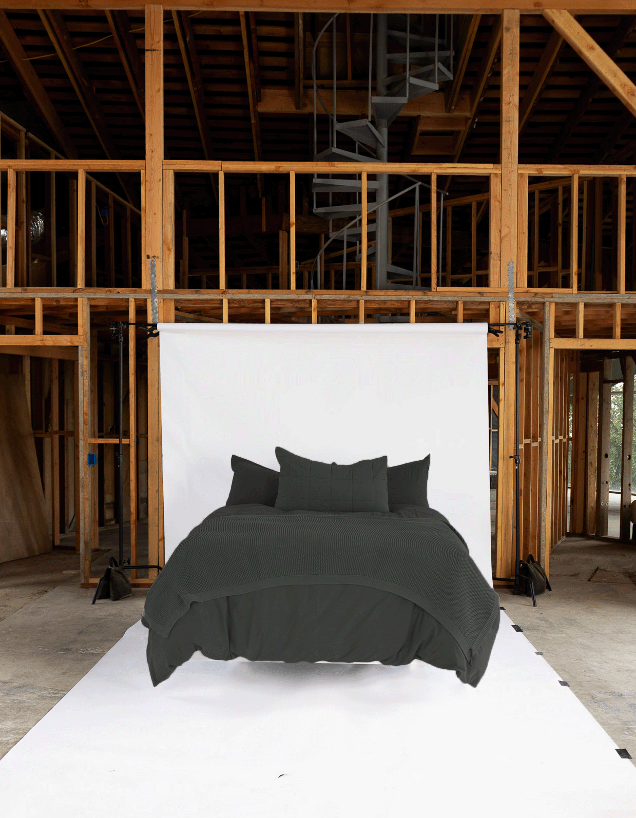 Alpine Cotton Tru Duvet Cover on Styled Bed - Raw Space Editorial Scene | MATTEO
