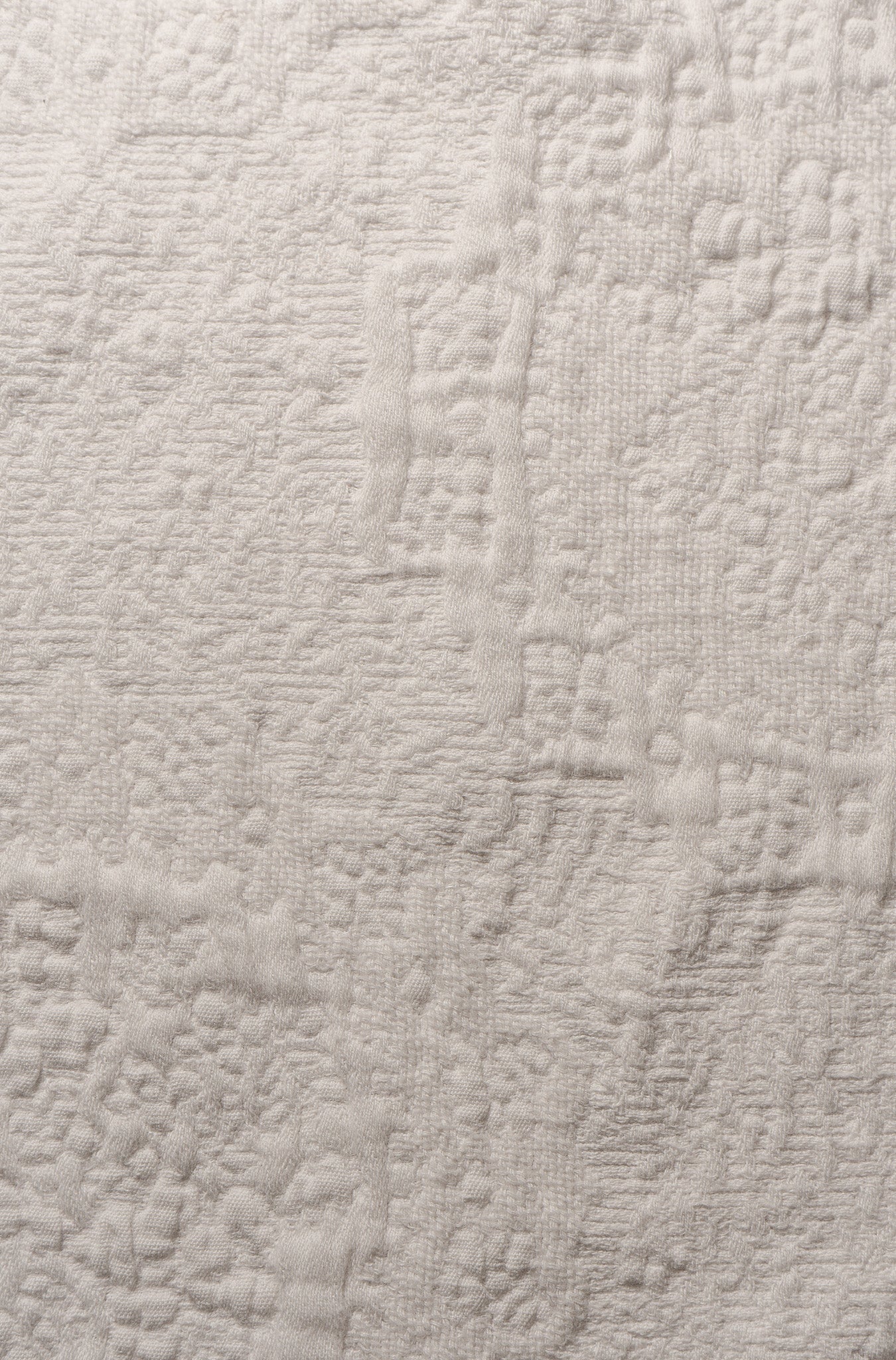 Moon Antik Matelasse Fabric Swatch - Garment-Washed Jacquard Weave Close-Up | MATTEO