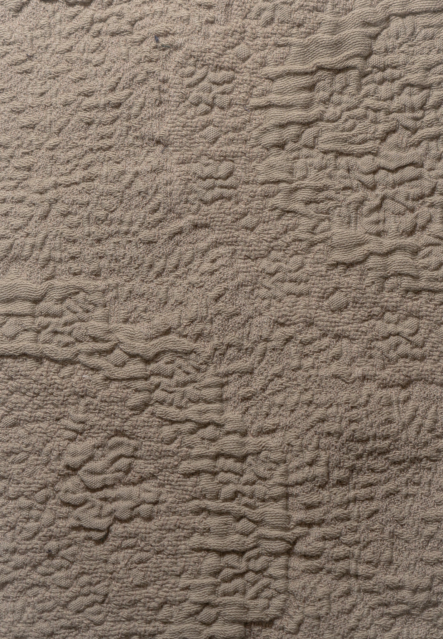 Oat Antik Matelasse Jacquard Weave - Close-Up Fabric Texture Detail, 81% Cotton 19% Linen | MATTEO