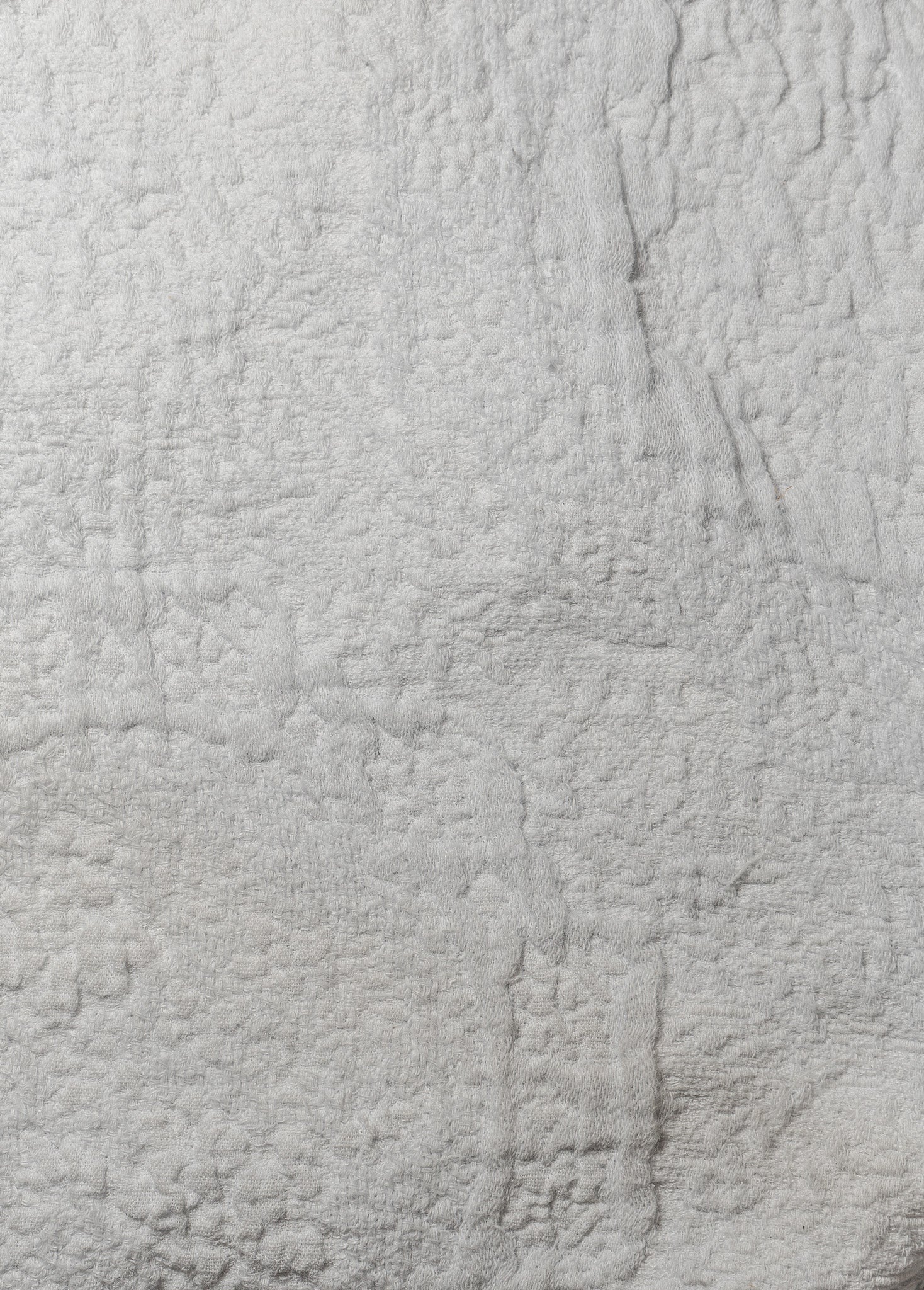 Salt Antik Matelasse Fabric Swatch - Garment-Washed Jacquard Weave Texture Close-Up | MATTEO