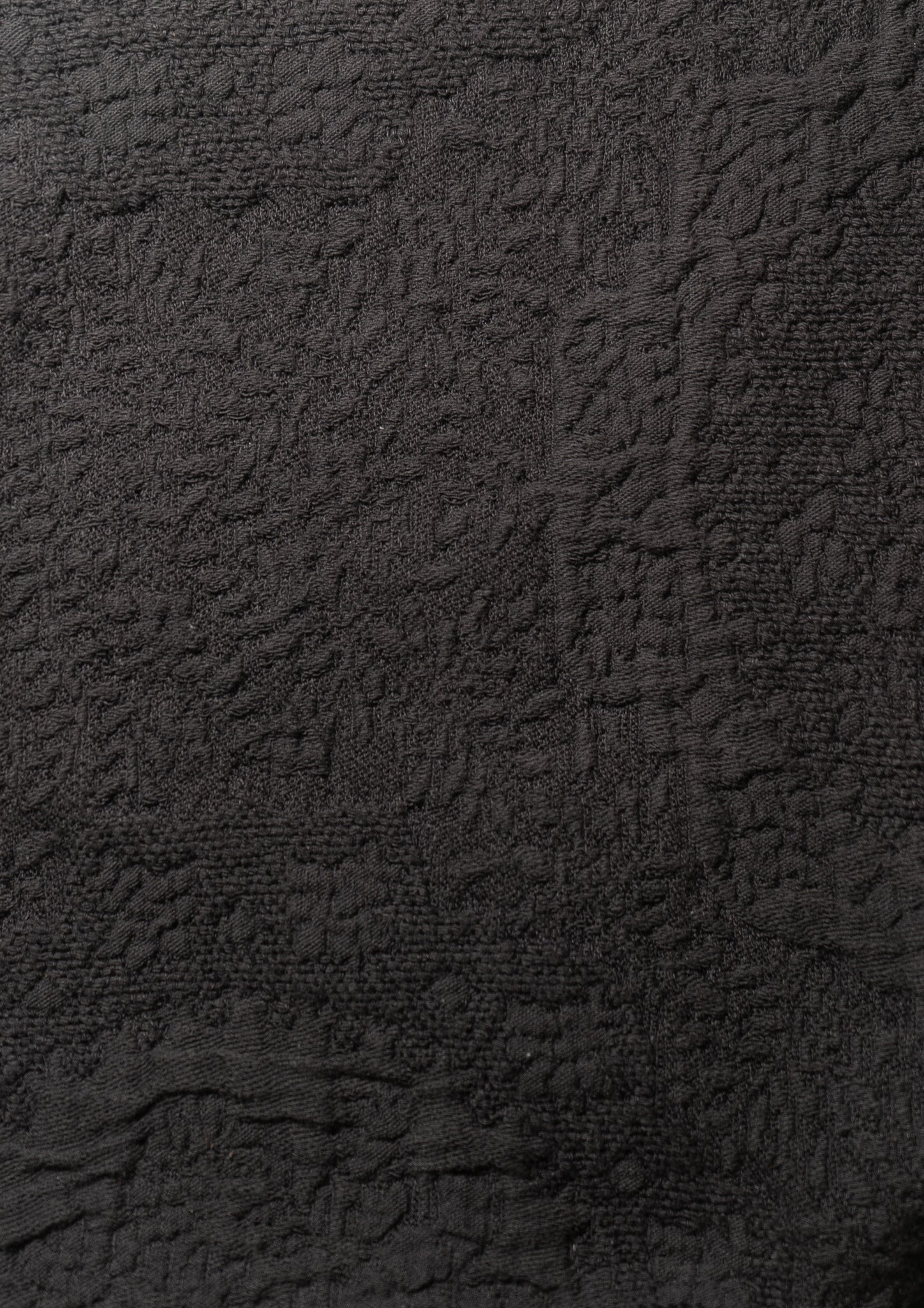 Smoke Antik Matelasse Garment-Washed Jacquard Weave - Close-Up Fabric Texture | MATTEO