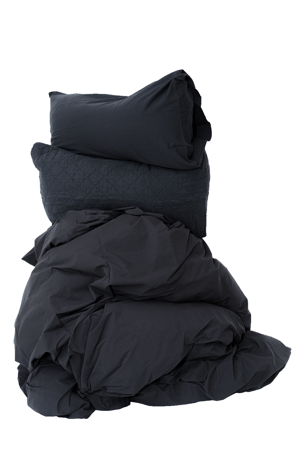 Night Cotton Sateen Sei Duvet Set - Styled Stack | MATTEO