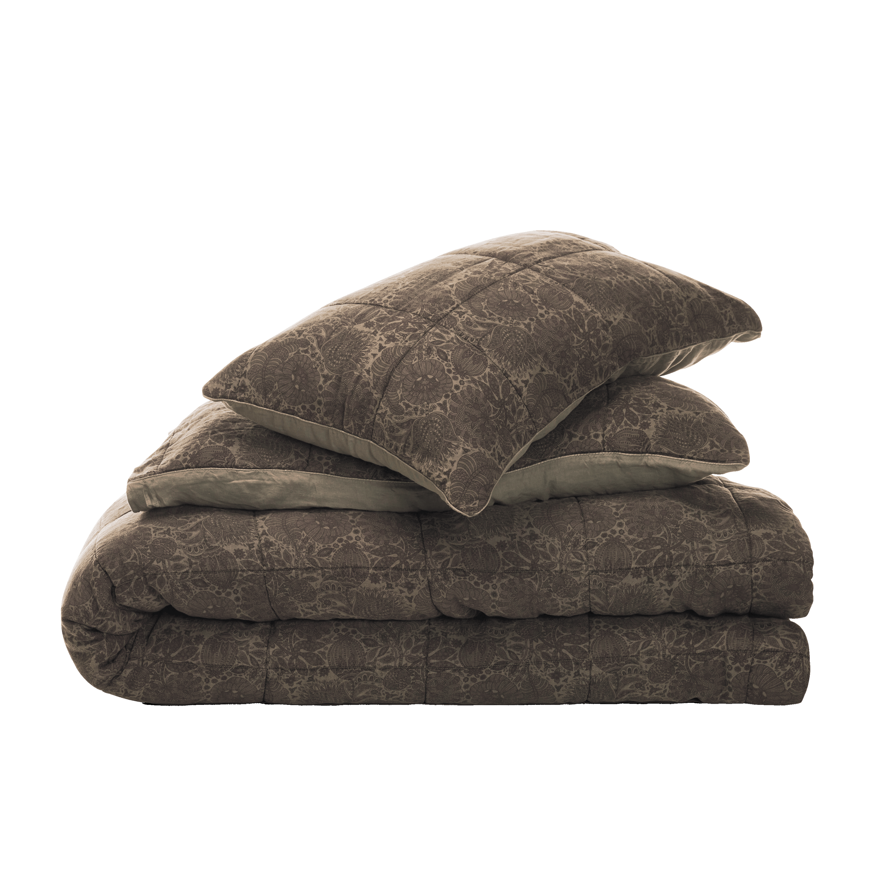 Paisley Quilted Duvet Cover Clearance 50% - Oat