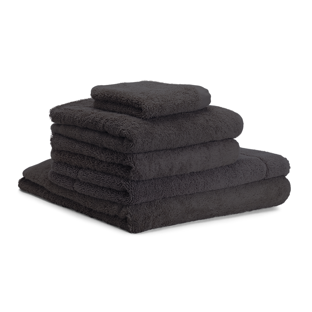 Smoke Cotton Riviera Towel Set - Stacked View | MATTEO