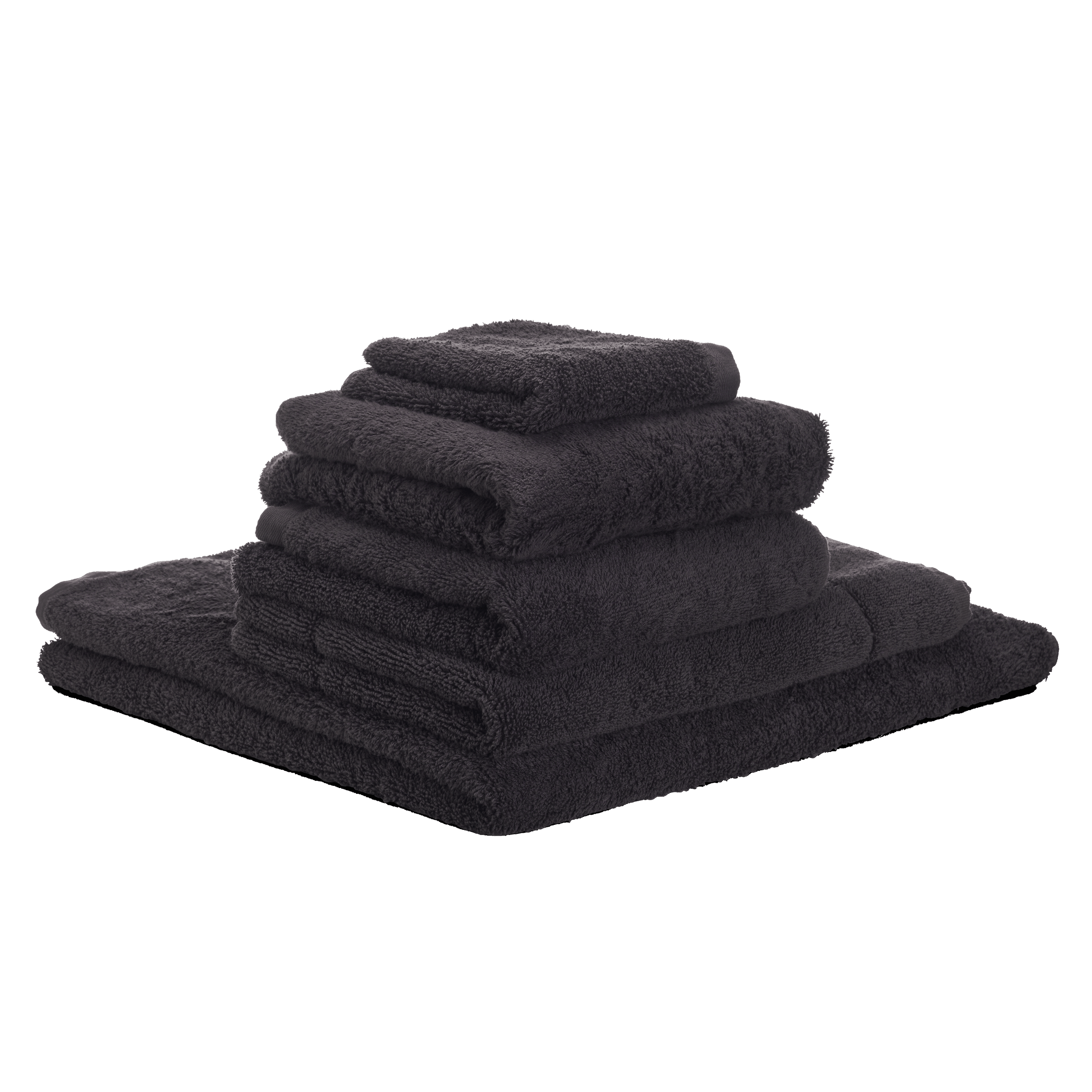 Bark Cotton Riviera Bath Towel Set - Stacked Collection View | MATTEO