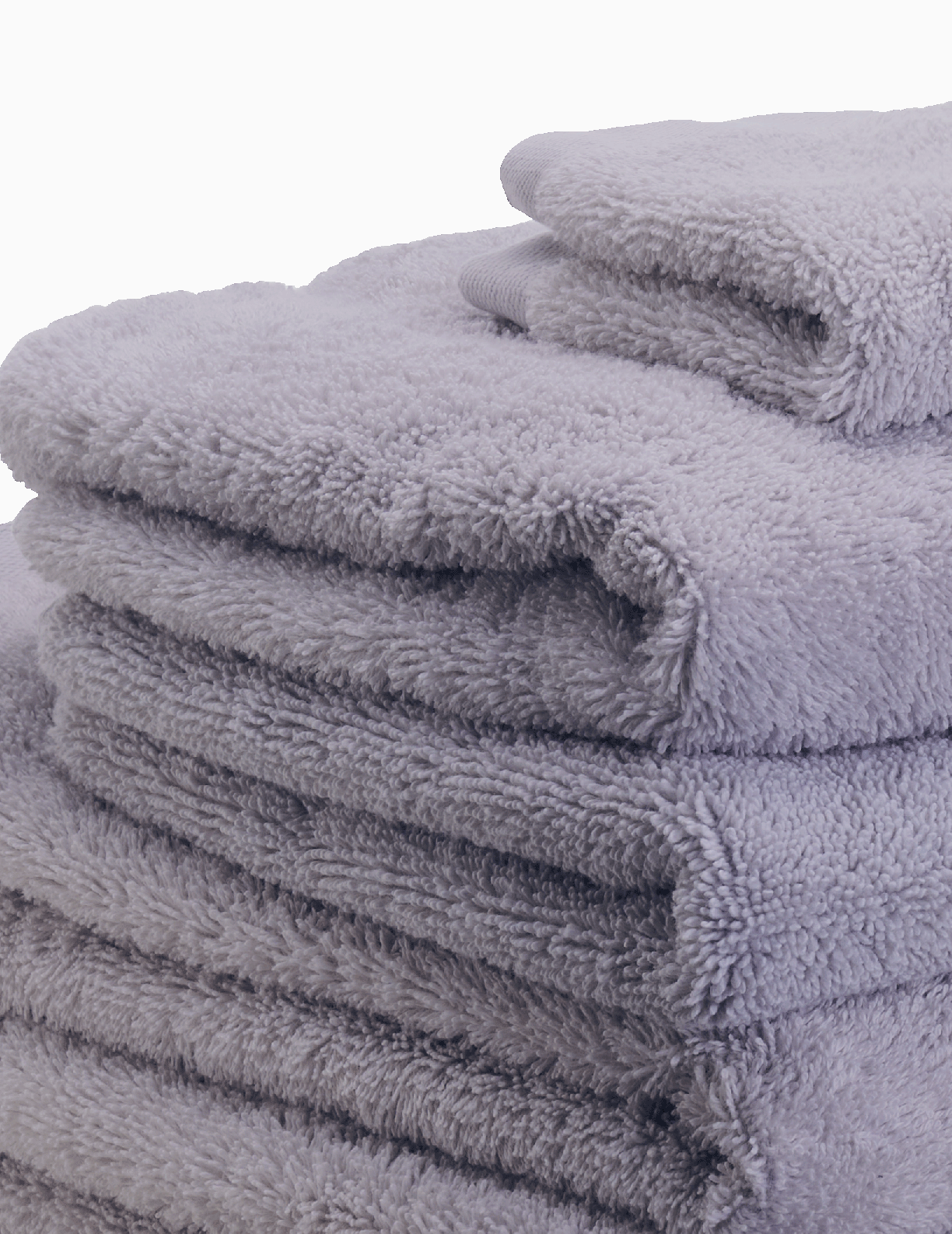 Iris Cotton Riviera Bath Towels - Plush Terry Loop Texture Close-Up | MATTEO