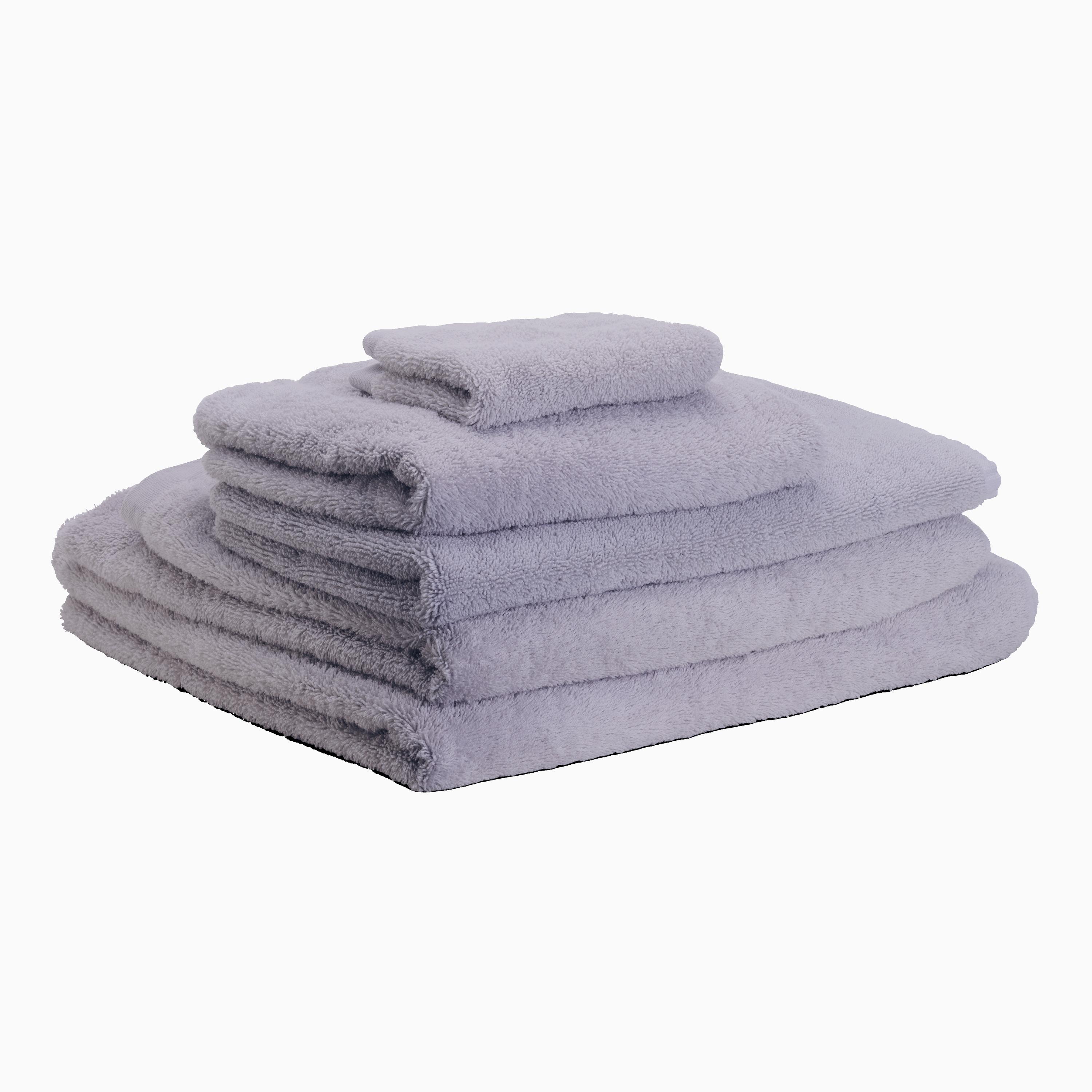 Iris Cotton Riviera Bath Towel Set - 5-Piece Stacked Full View | MATTEO