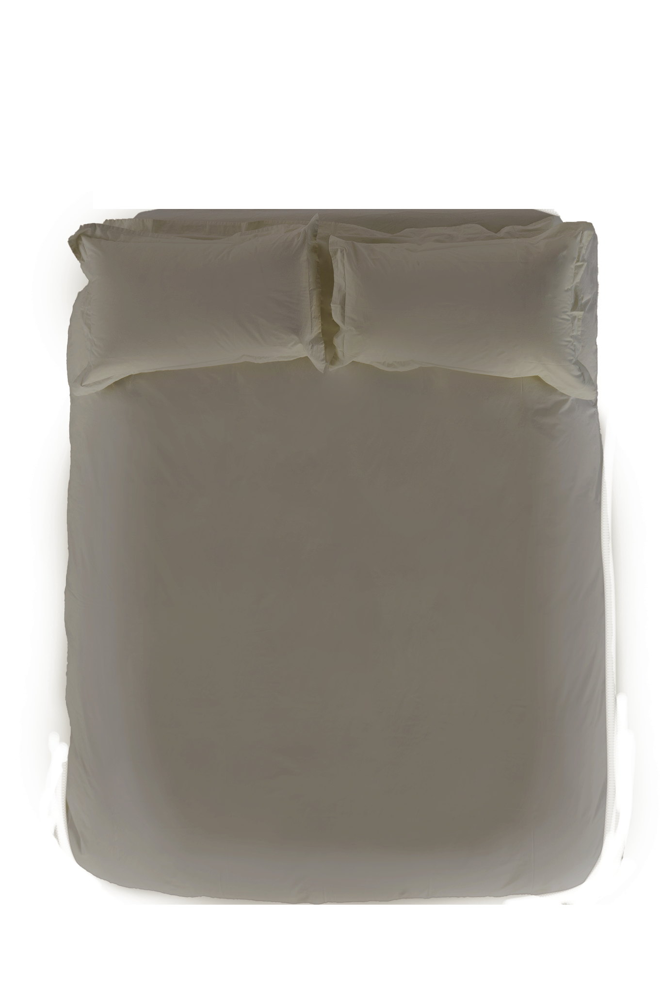 Oat Sei Cotton Sateen Sheet Set - Top View Flat Lay | MATTEO