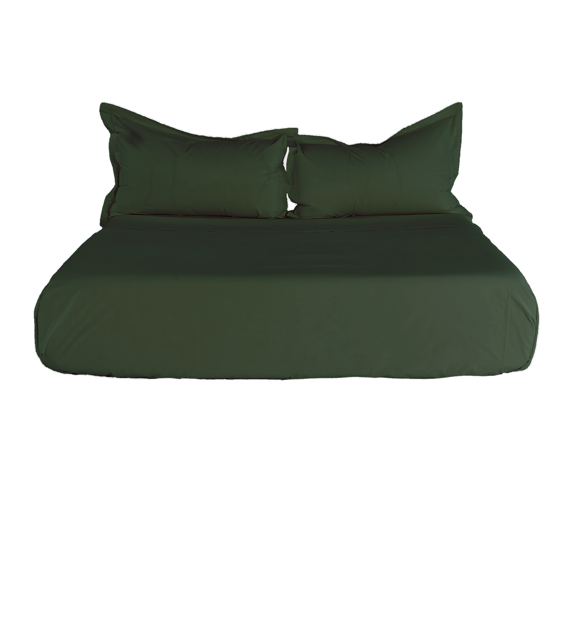 Alpine Green Cotton Duvet Cover Set - Flat Lay | MATTEO