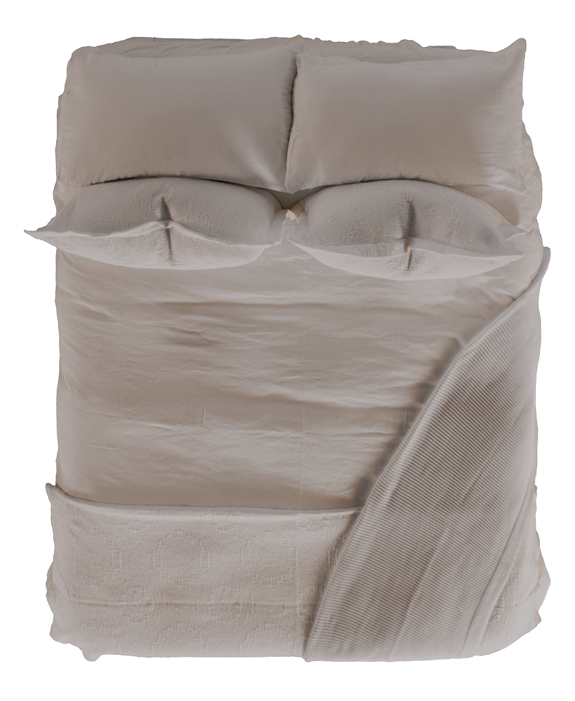 Mica Antik Matelasse Complete Bedding Set - Overhead View, Jacquard Weave Throw Detail | MATTEO