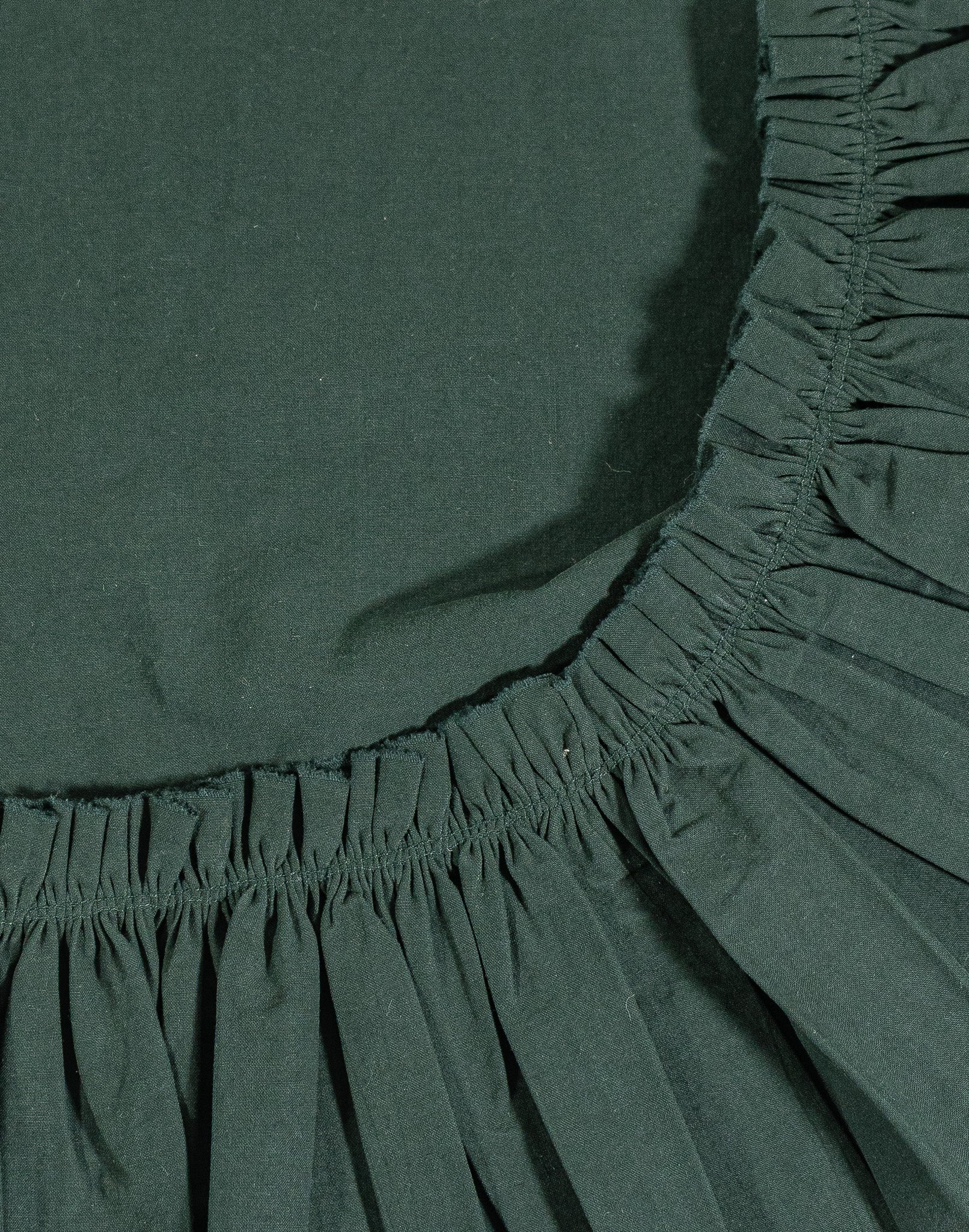 Alpine Cotton Percale Fabric Swatch - Tattered Ruffle Detail | MATTEO