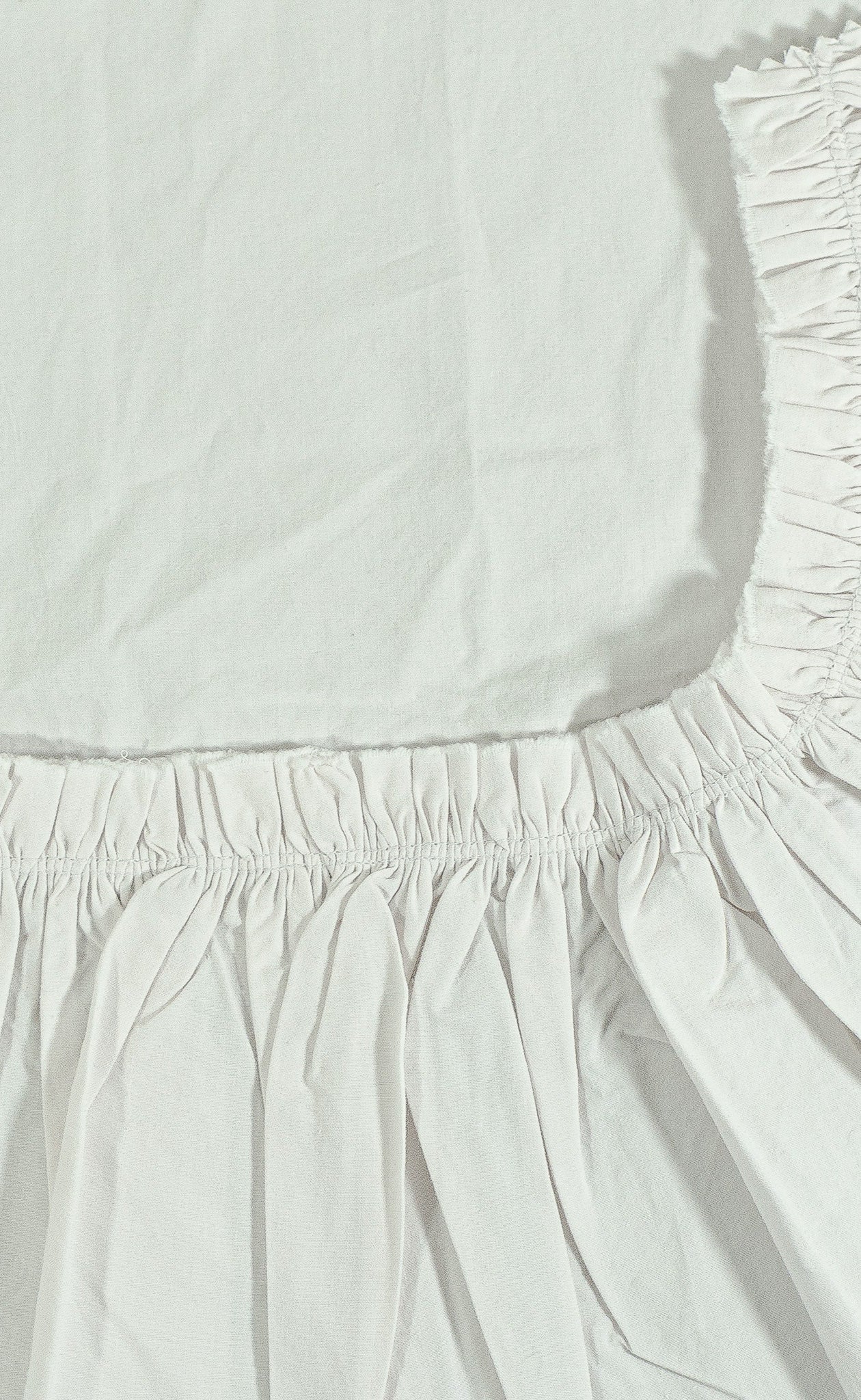 Moon Cotton Tat Fabric Swatch - Ruffle Detail Close-up | MATTEO
