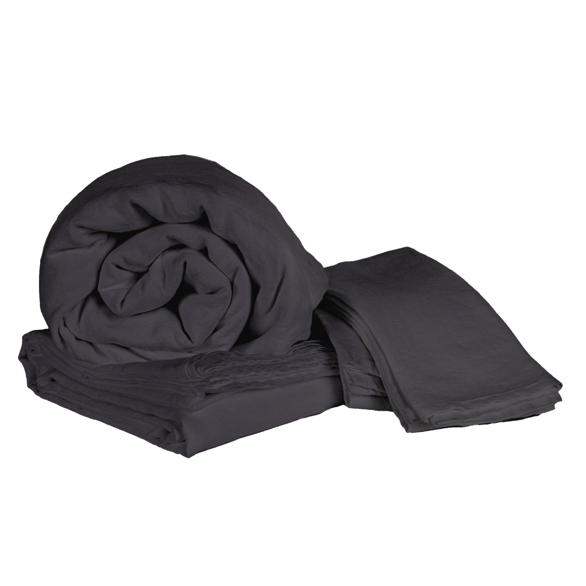 Fig Vintage Linen Sheet Set - Rolled Bundle Display, Garment-Washed 100% Linen | MATTEO
