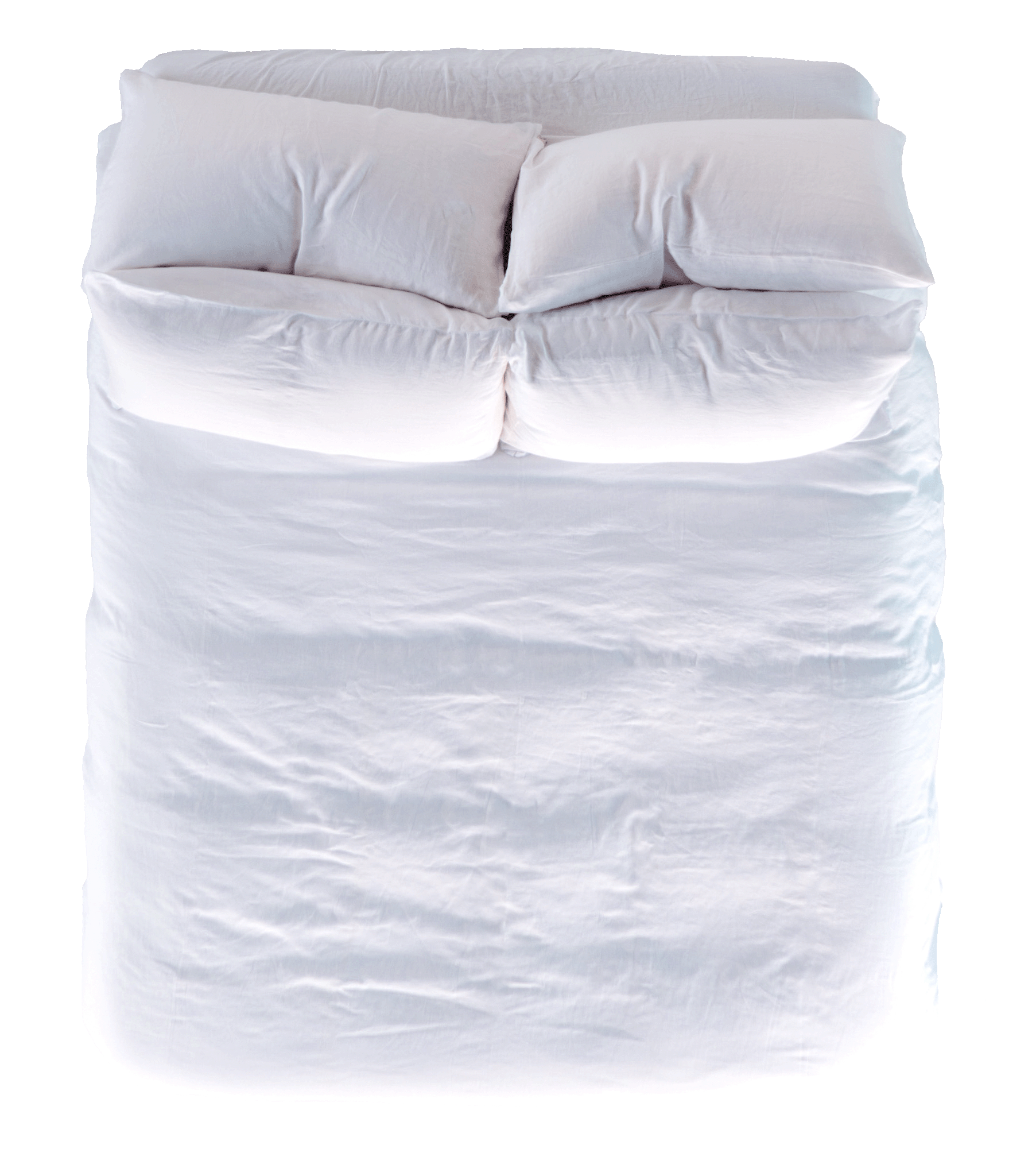 Moon Vintage Linen Duvet Set with Pillow Shams - Overhead Flat Lay | MATTEO