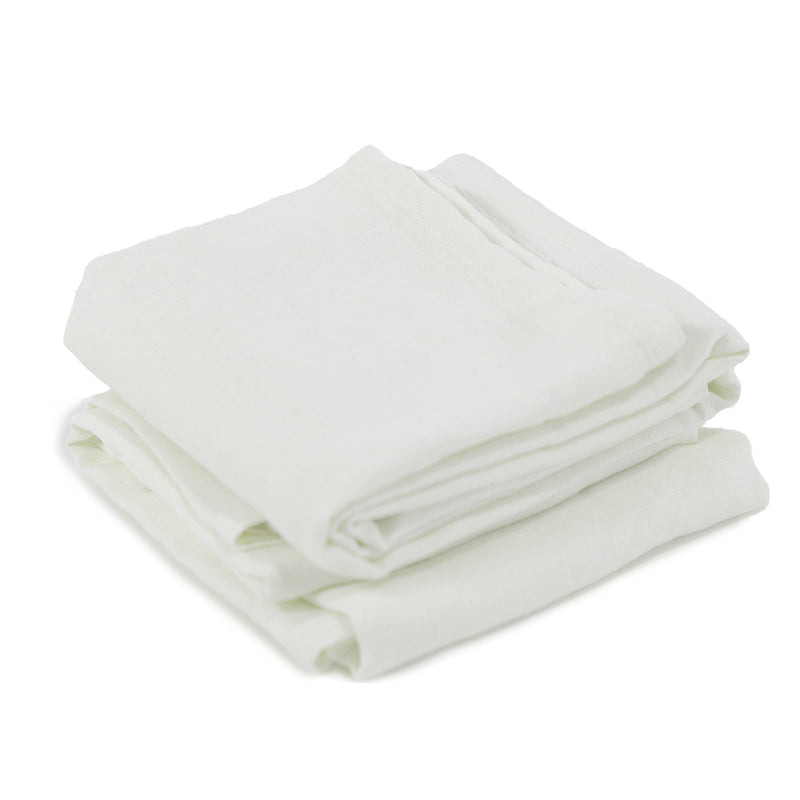 Vintage Linen Pillowcase Pair - White