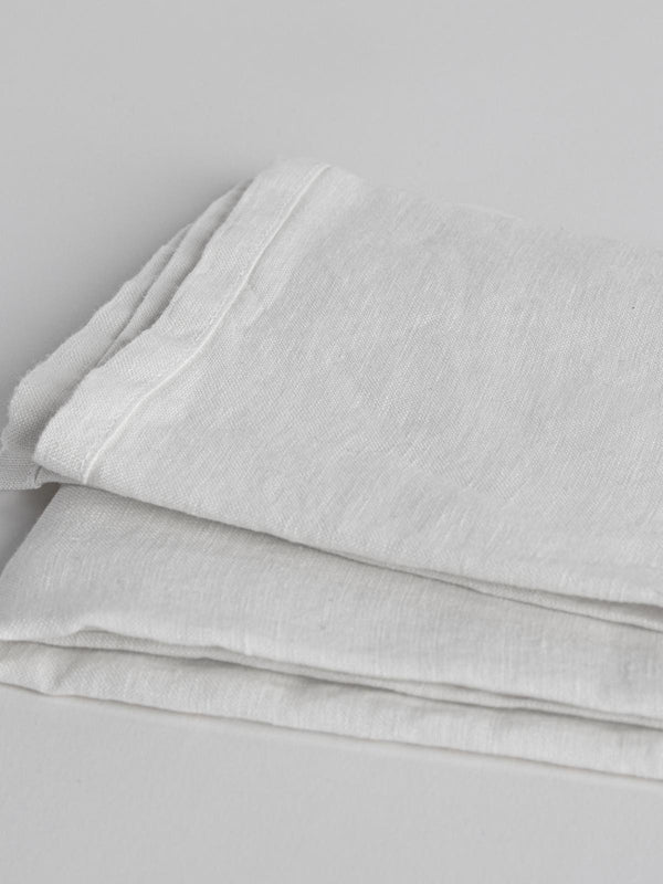 Vintage Linen Pillowcase Single - White