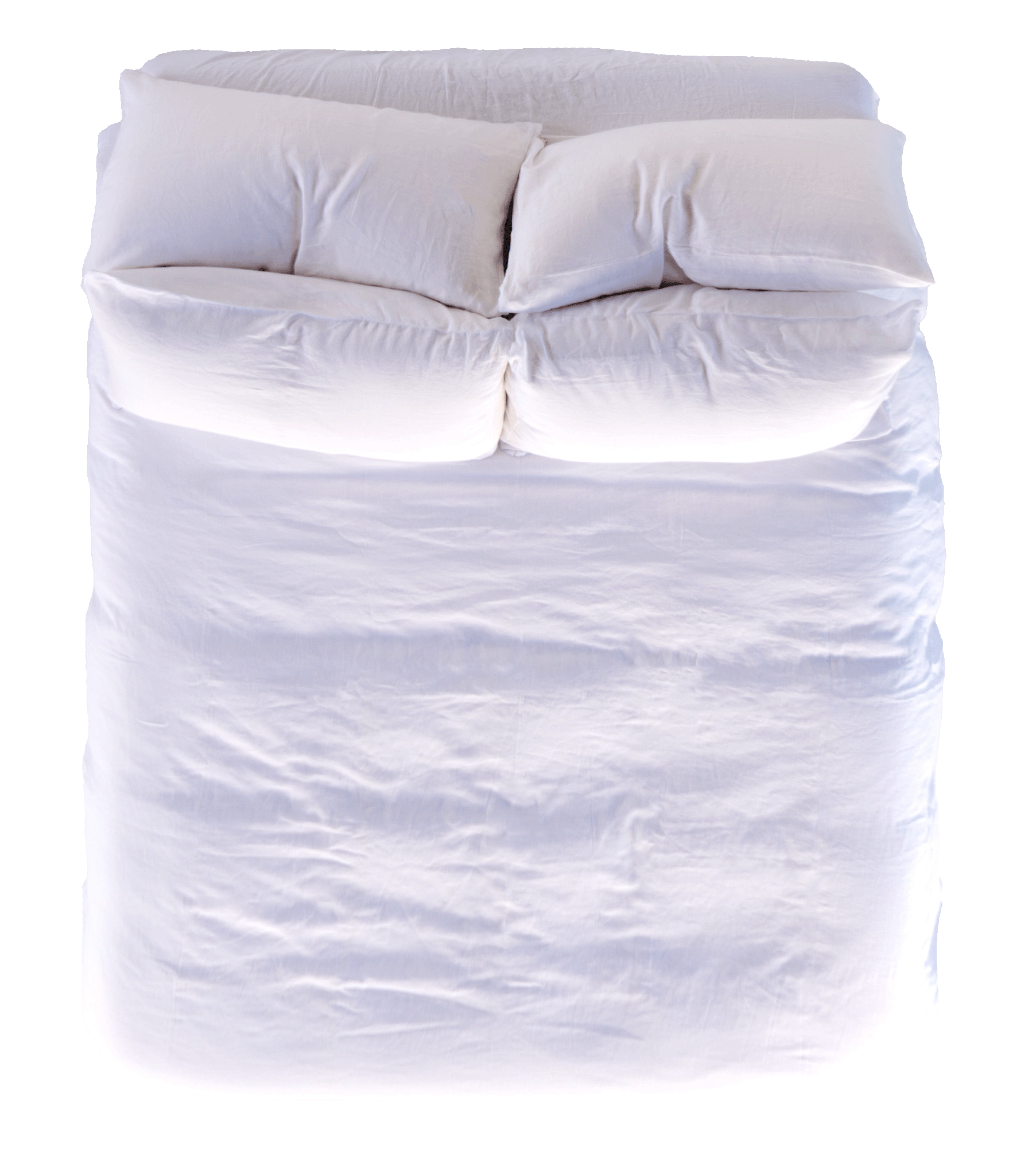 Salt Vintage Linen Duvet Cover with Pillow Shams - Overhead View | MATTEO