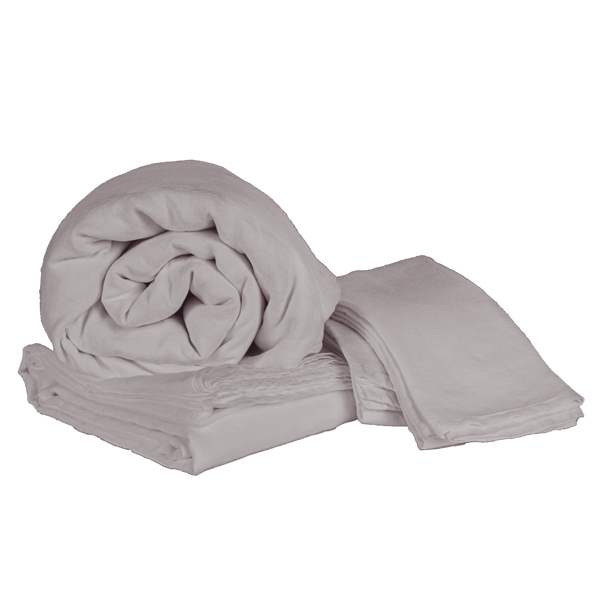 Iris Vintage Linen Sheet Set - Folded Display Luxury Bedding | MATTEO