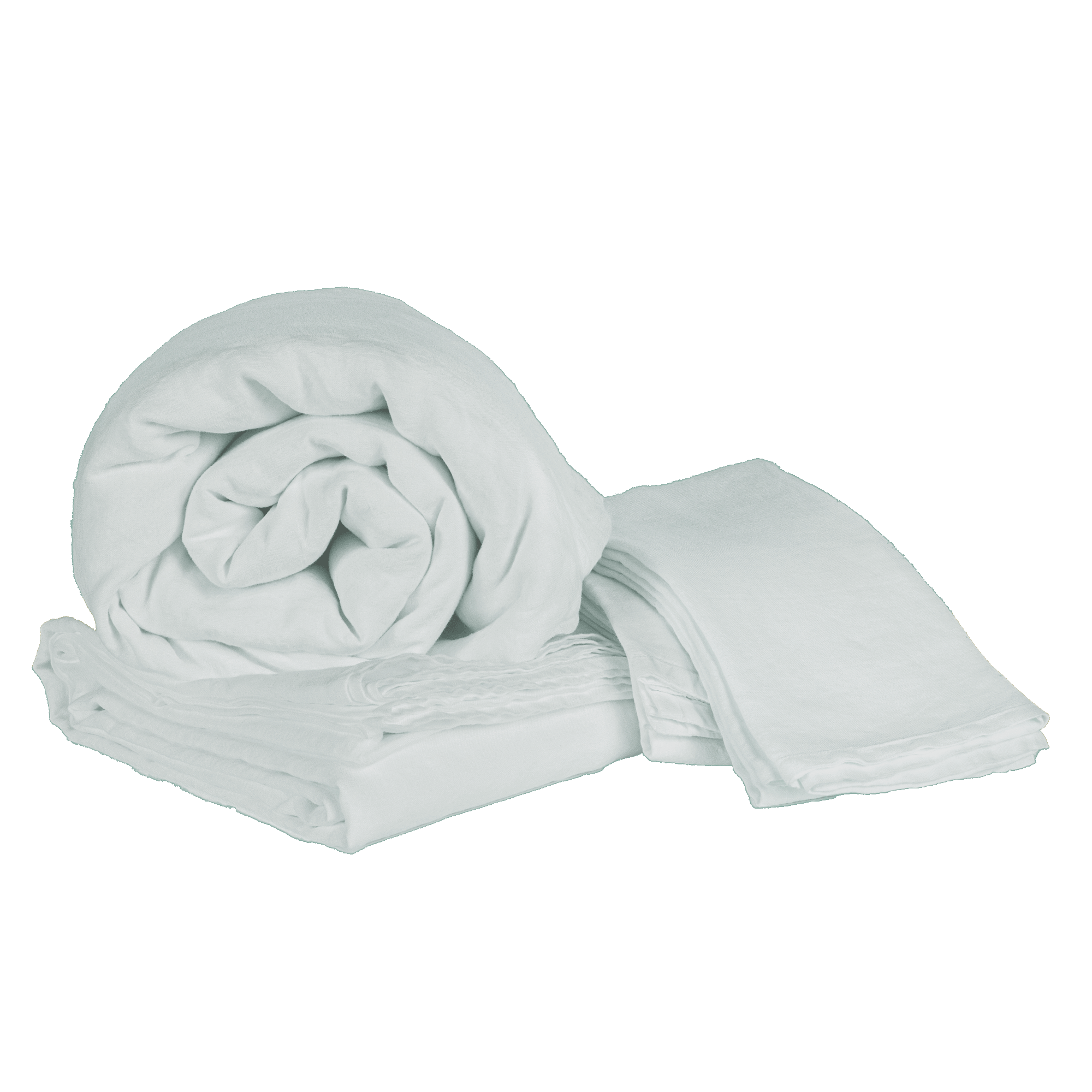 Salt Tru Cotton Fitted Sheet Set - Rolled and Folded Product Display | MATTEO