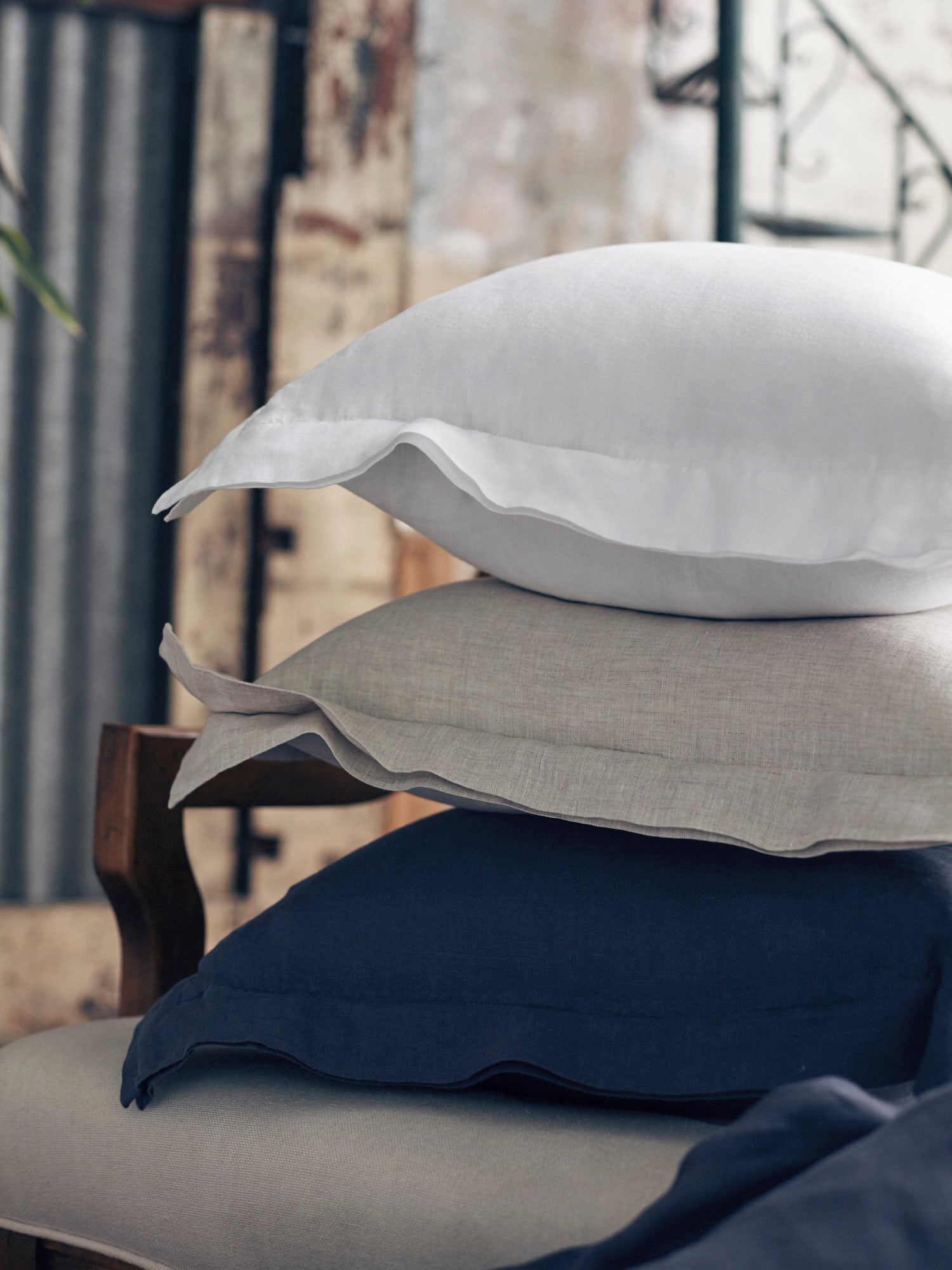 Vintage Linen Decorative Pillow Clearance 80% - Bark