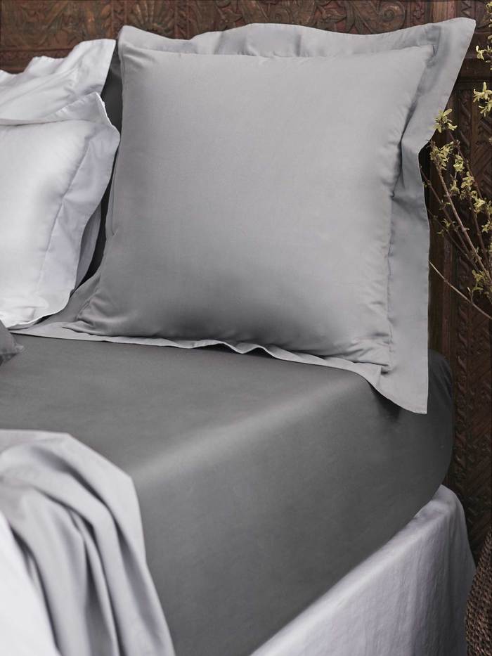 Organic Cotton Sateen Fitted Sheet - White