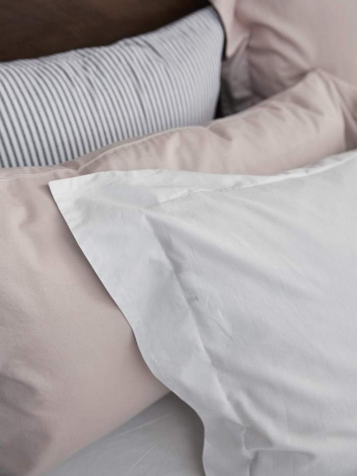 Organic Cotton Sateen Sham Single Clearance 50% - White