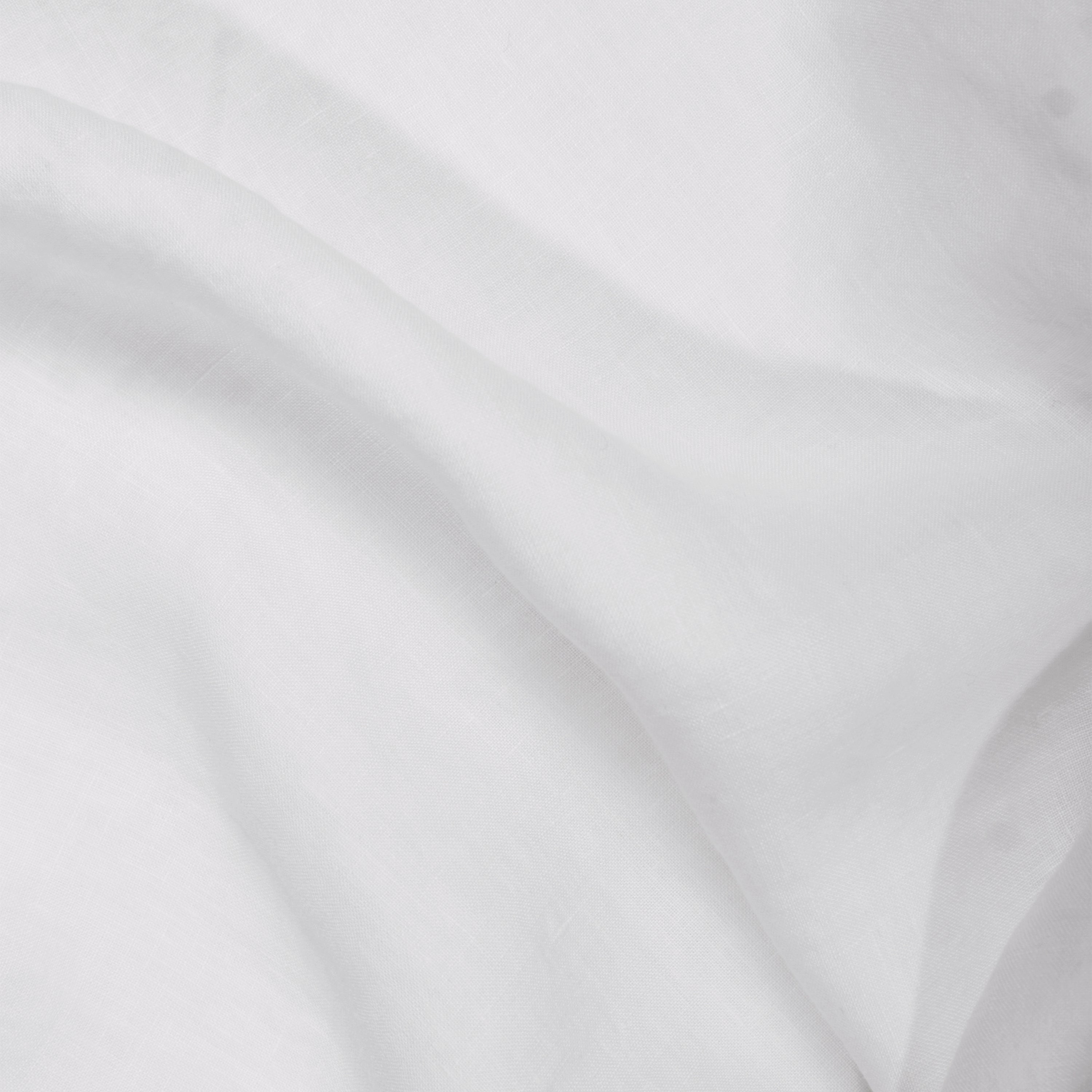 White Vintage Linen Duvet Cover - Garment-Washed Fabric Texture Close-Up | MATTEO