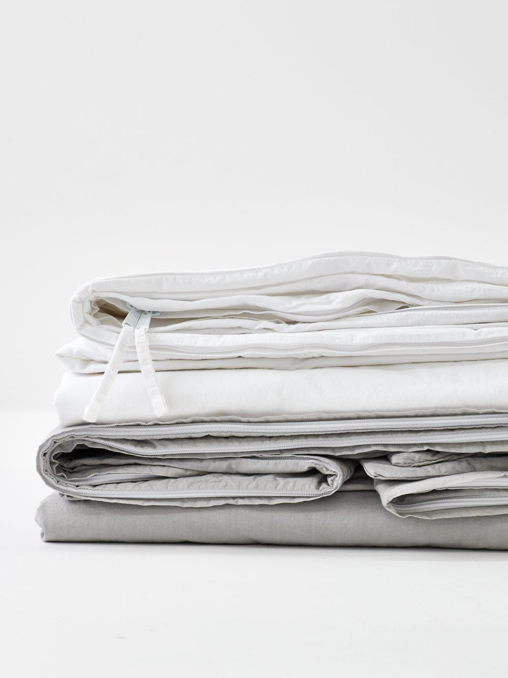 Light Grey Matteo Tru Duvet Cover - Folded Flat Lay