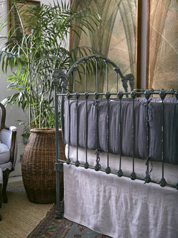 Matteo Vintage Linen Crib Skirt